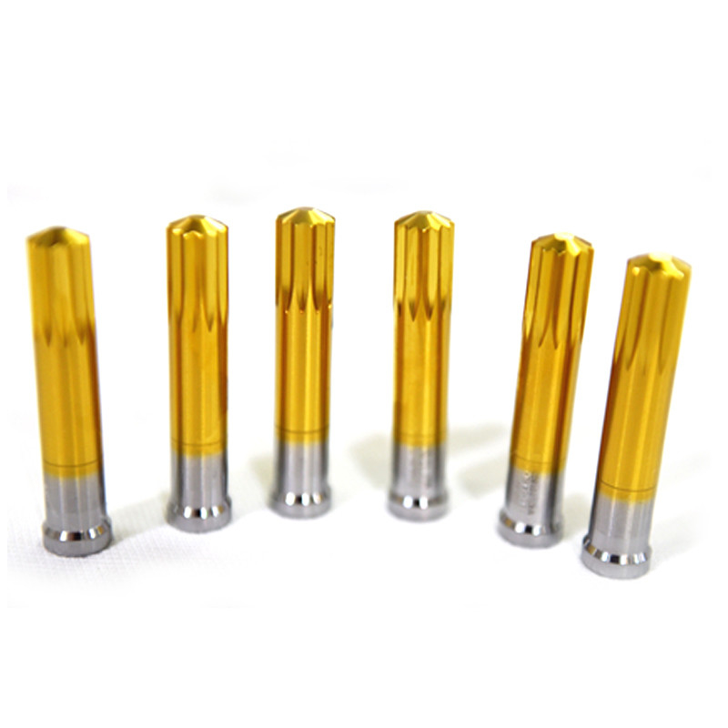 Hohe Festigkeit TiN Beschichtung Präzision HSS Stamping Punch Pin OEM Design Schraubdüsen Teile