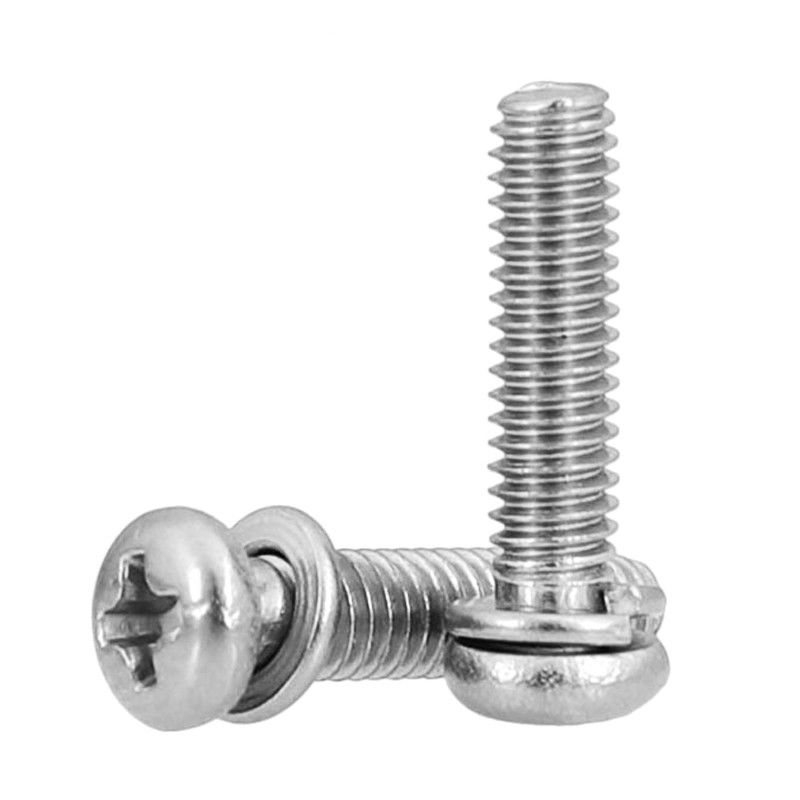 M1-M3 Panhead Phillips Edelstahlschraube mit Federwaschmaschine Mikroschraube GB9074